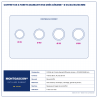 Plan technique coté – Coffret de 4 forets diamant M14 Montgascon® grès cérame – Ø 35/40/50/68 mm