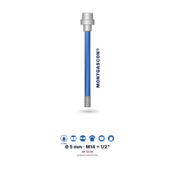 Foret diamant à l'eau Montgascon® carrelage et granit Ø 5 mm – M14 + 1/2"