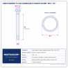 Plan technique coté – Foret diamant à l'eau Montgascon® carrelage et granit Ø 8 mm – M14 + 1/2"
