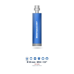 Foret diamant à l'eau Montgascon® carrelage et granit Ø 35 mm – M14 + 1/2"