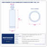 Plan technique coté – Foret diamant à l'eau Montgascon® carrelage et granit Ø 40 mm – M14 + 1/2"