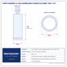 Plan technique coté – Foret diamant à l'eau Montgascon® carrelage et granit Ø 45 mm – M14 + 1/2"