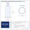 Plan technique coté – Foret diamant à l'eau Montgascon® carrelage et granit Ø 55 mm – M14 + 1/2"