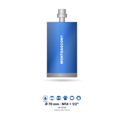 Foret diamant à l'eau Montgascon® carrelage et granit Ø 70 mm – M14 + 1/2"