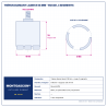 Plan technique coté – Trépan diamant laser Montgascon® Ø 68 mm – rouge, 3 segments
