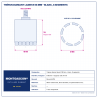 Plan technique coté – Trépan diamant laser Montgascon® Ø 68 mm – blanc, 8 segments