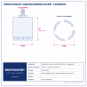 Plan technique coté – Trépan diamant laser maçonnerie Montgascon® Ø 68 mm – 4 segments