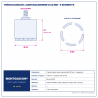 Plan technique coté – Trépan diamant laser maçonnerie Montgascon® Ø 82 mm – 5 segments