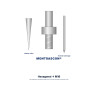 Kit adaptateur Montgascon® hexagonal-M16 avec foret de centrage et chasse-cône