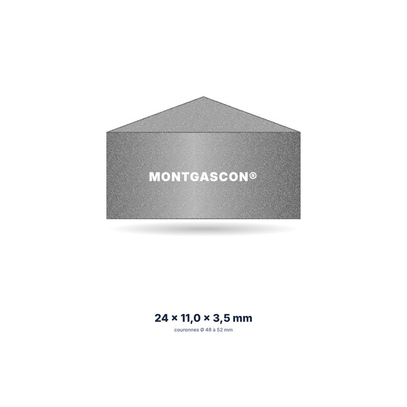Segment diamant de carottage Montgascon® pour couronnes Ø 48 à 52 mm