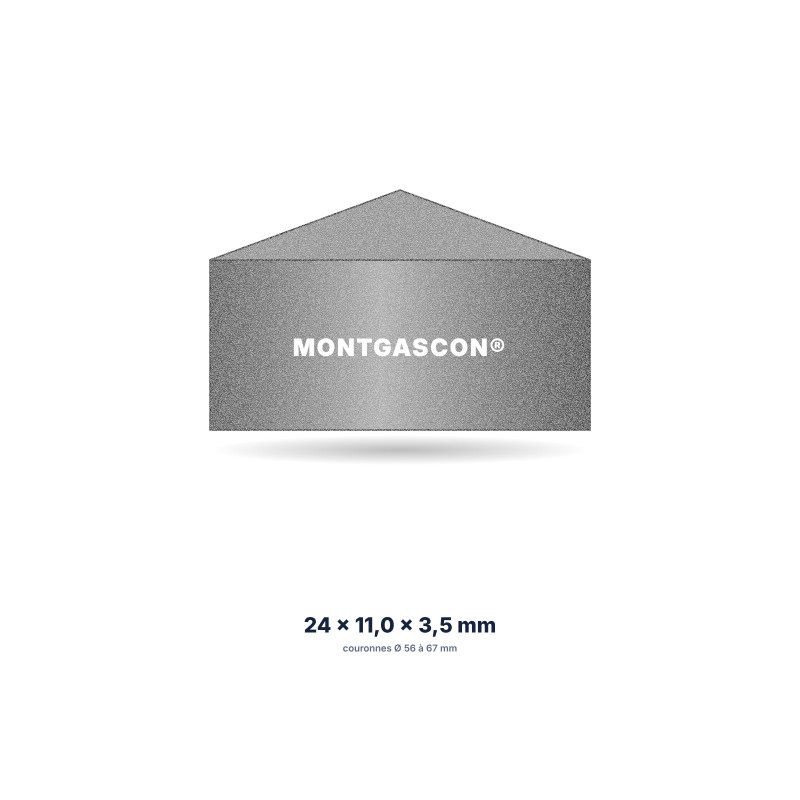 Segment diamant de carottage Montgascon® pour couronnes Ø 56 à 67 mm