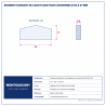 Plan technique coté – Segment diamant de carottage Montgascon® pour couronnes Ø 56 à 67 mm
