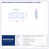 Plan technique coté – Segment diamant de carottage Montgascon® pour couronnes Ø 72 à 87 mm