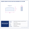 Plan technique coté – Segment diamant de carottage Montgascon® pour couronnes Ø 272 à 502 mm