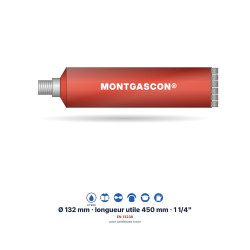 Carottier diamant Montgascon® 1 1/4" Ø 132 mm – béton armé