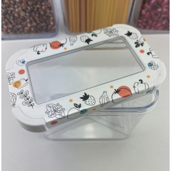 lot de 5 boîtes de conservations alimentaires décor légumes